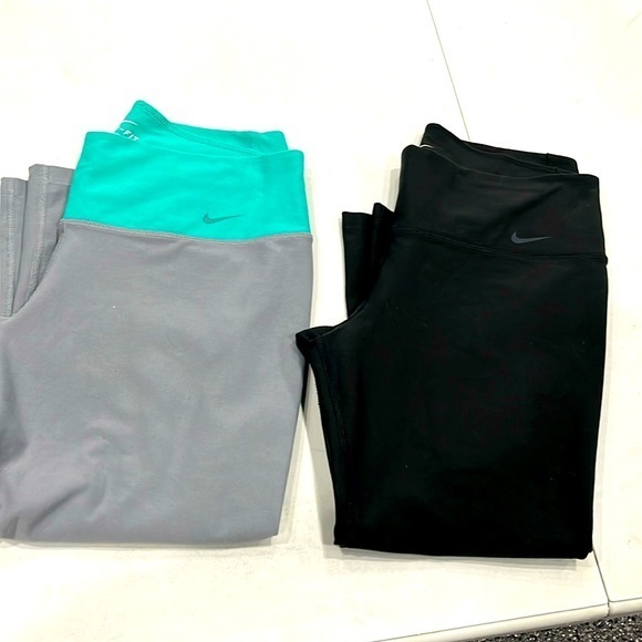 Nike capri dri-fit leggings stretch pants women’s medium work out pants active - Picture 1 of 7